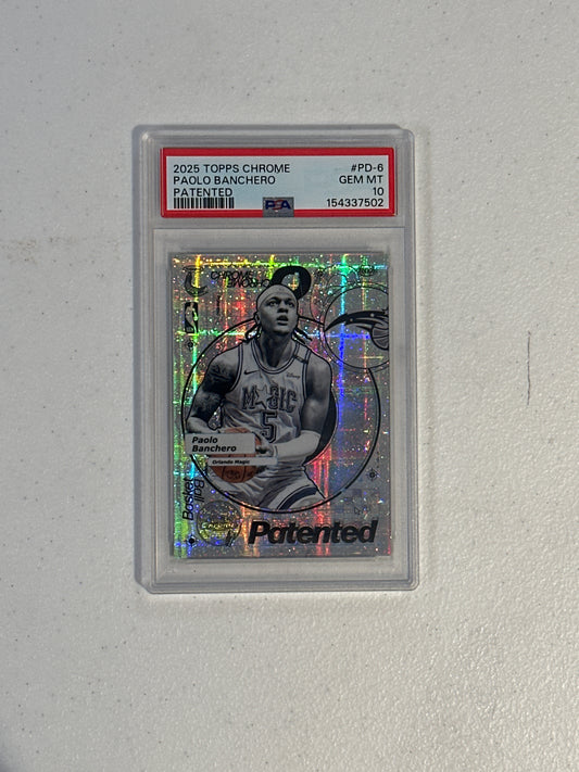 PSA: Basketball Cards- 2025 Topps Chrome Paolo Banchero Patented PSA 10