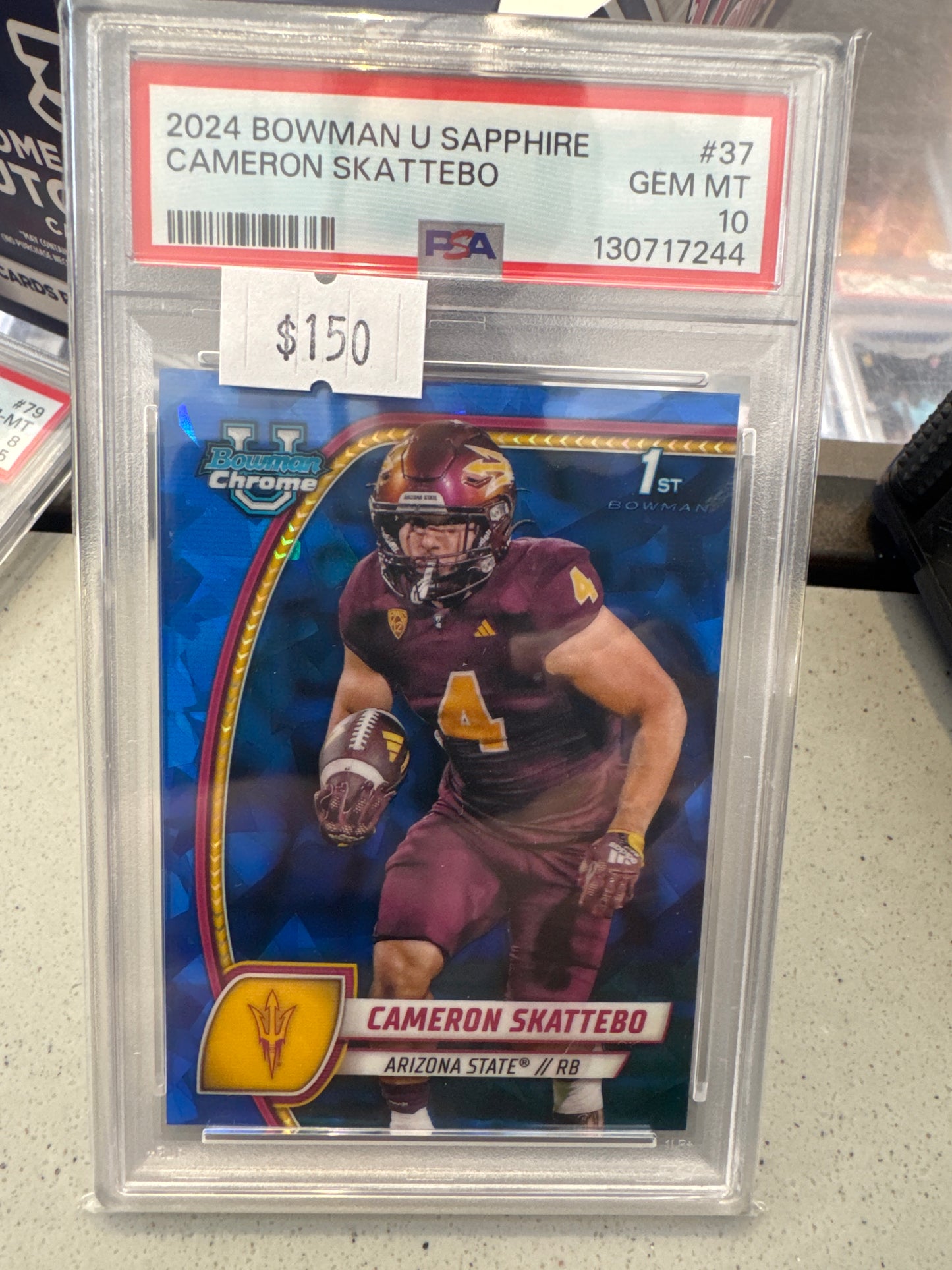 PSA: Football Cards - MINT 10 Cam Skattebo Sapphire 1st Bowman