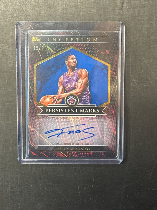Singles: Basketball Cards- 2026 Topps Inception Tracy McGrady Persistent Marks Auto /25
