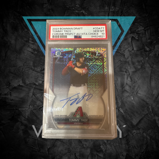 PSA: Baseball Cards -  2023 Bowman Draft Tommy Troy GEM MT 10 Choice auto refractor