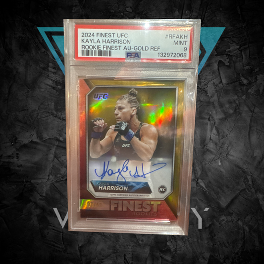 PSA: UFC- Mint 9- Kayla Harrison - 2024 Finest Gold Rookie AUTO