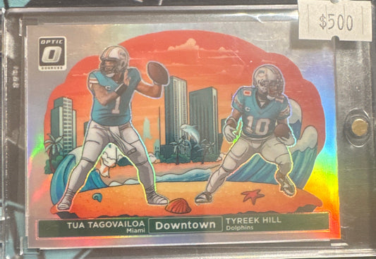 Football Singles: 2024 Optic Downtown Dual Tua/Tyreek Hill