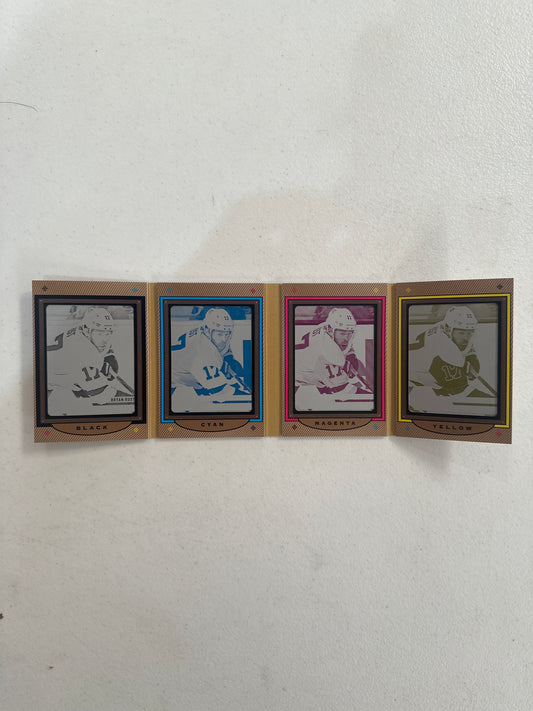 Singles: Hockey Cards- 2019 Upper Deck Bryan Rust Printing Plate Booklets 1/1