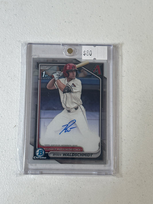 Singles: Baseball Cards- 2024 Bowman Chrome Ryan Waldschmidt Bowman 1st Auto