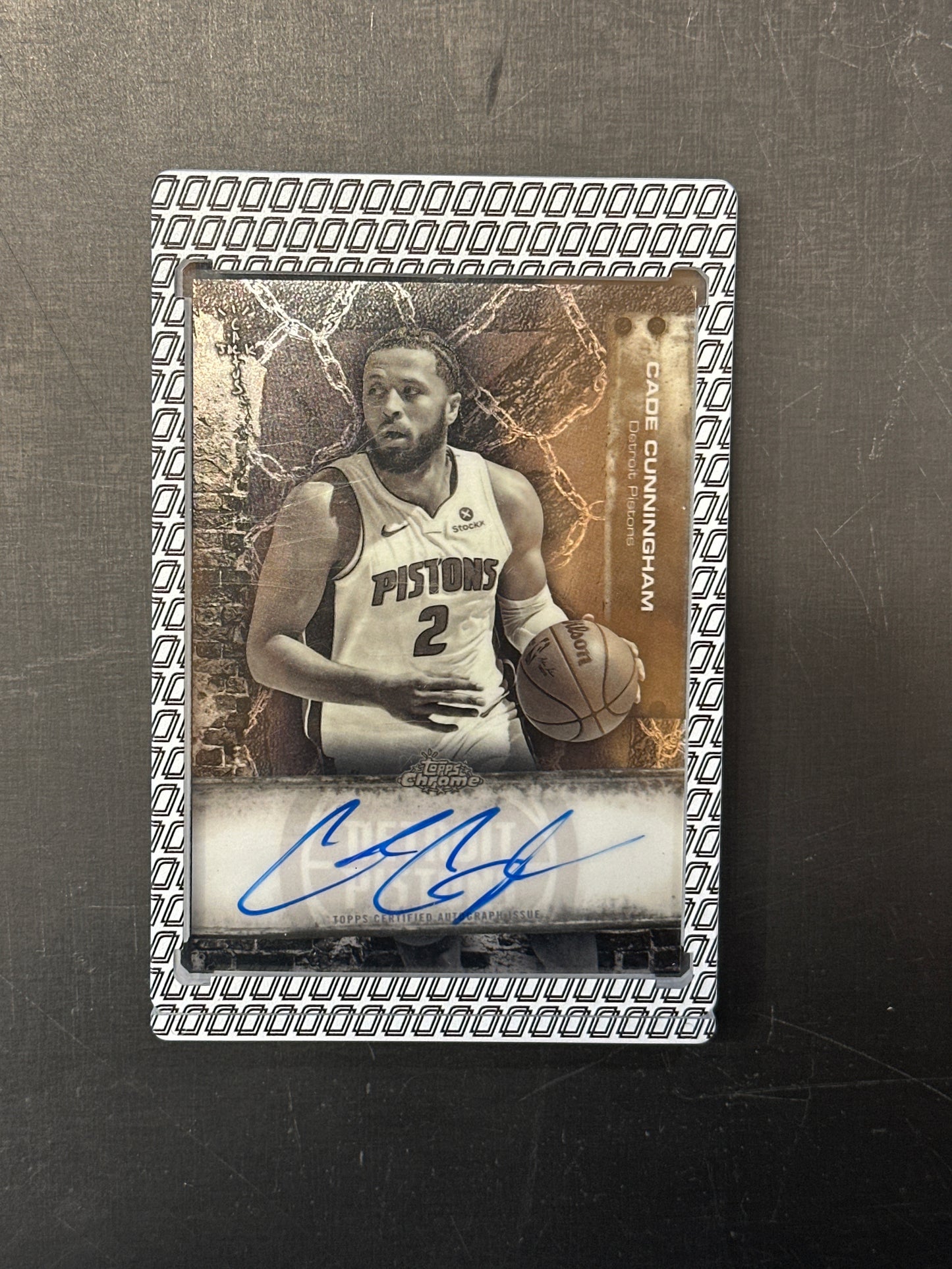 Singles: Basketball Cards- 2026 Topps Chrome Cactus Jack Cade Cunningham Base Autograph Variation