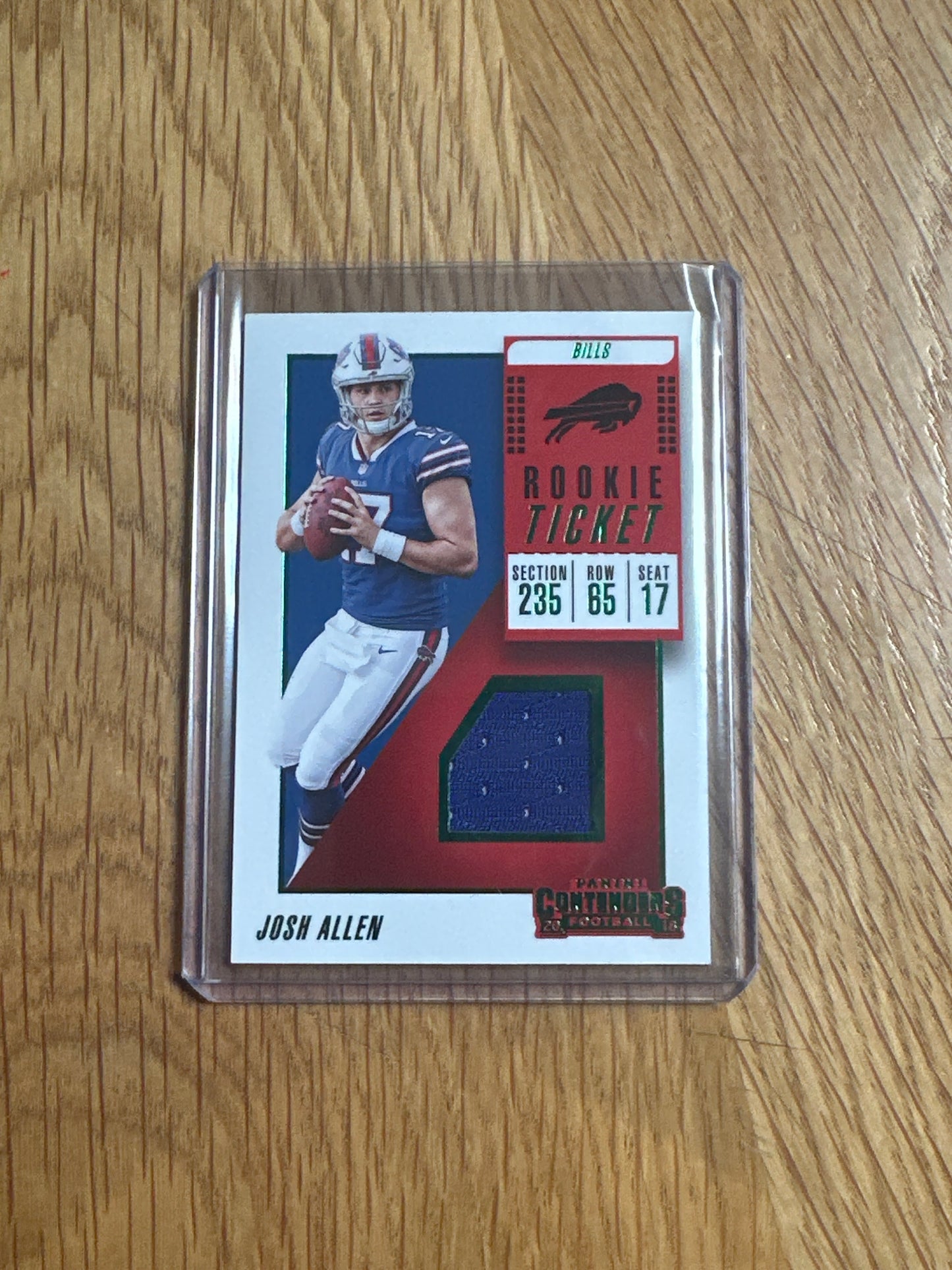 Singles: Football Cards- 2018 Contenders Josh Allen Rookie Ticket Patch