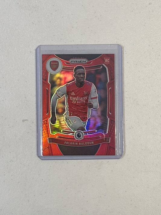 Singles: Soccer Cards- 2021 Prizm Premier League Folarin Balogun Red /199 (RC)