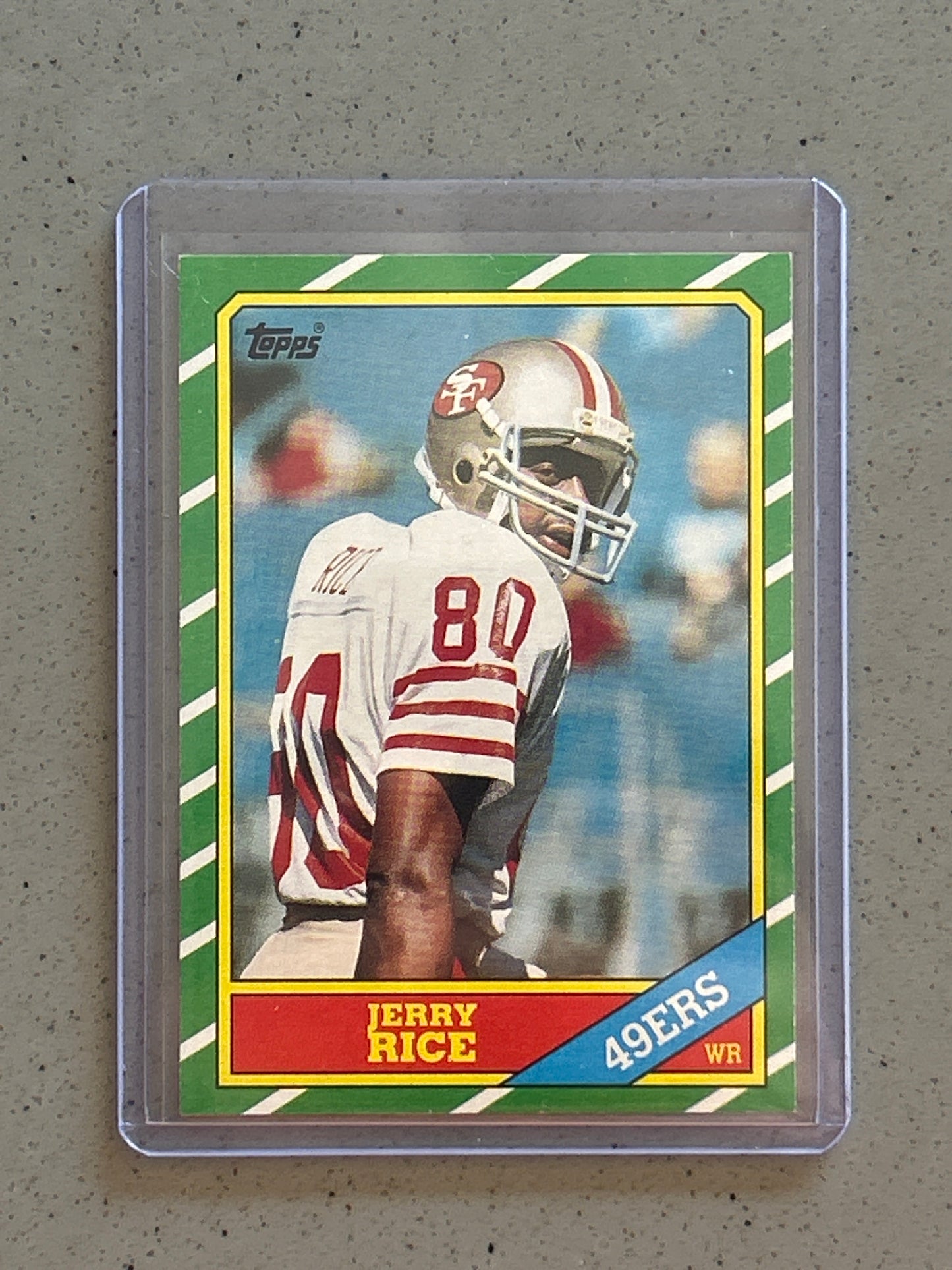 Singles: Football Singles - 1986 Topps Chewing Gum Jerry Rice Rookie