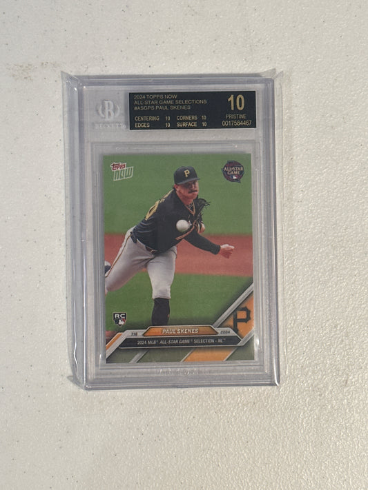 PSA: Baseball Cards- 2024 Topps Now Paul Skenes All-Star Game Selections BGS 10 BLACK LABEL