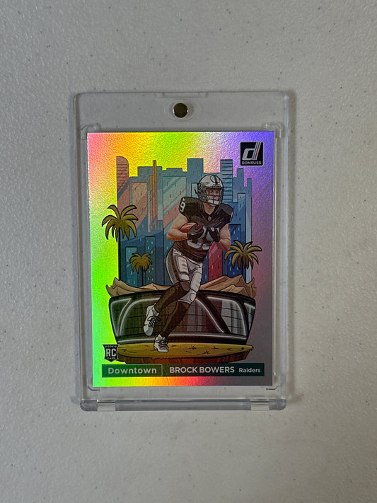 Singles: Football Cards- 2024 Donruss Brock Bowers Downtown