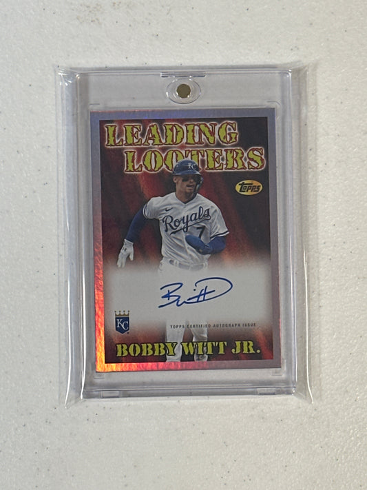 Singles: Baseball Cards- 2023 Topps Archives Bobby Witt Jr Leading Looters Autograph