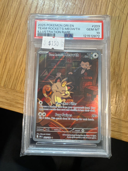 PSA: Pokémon TCG - MINT 10 - 2025 Team Rocket’s Meowth