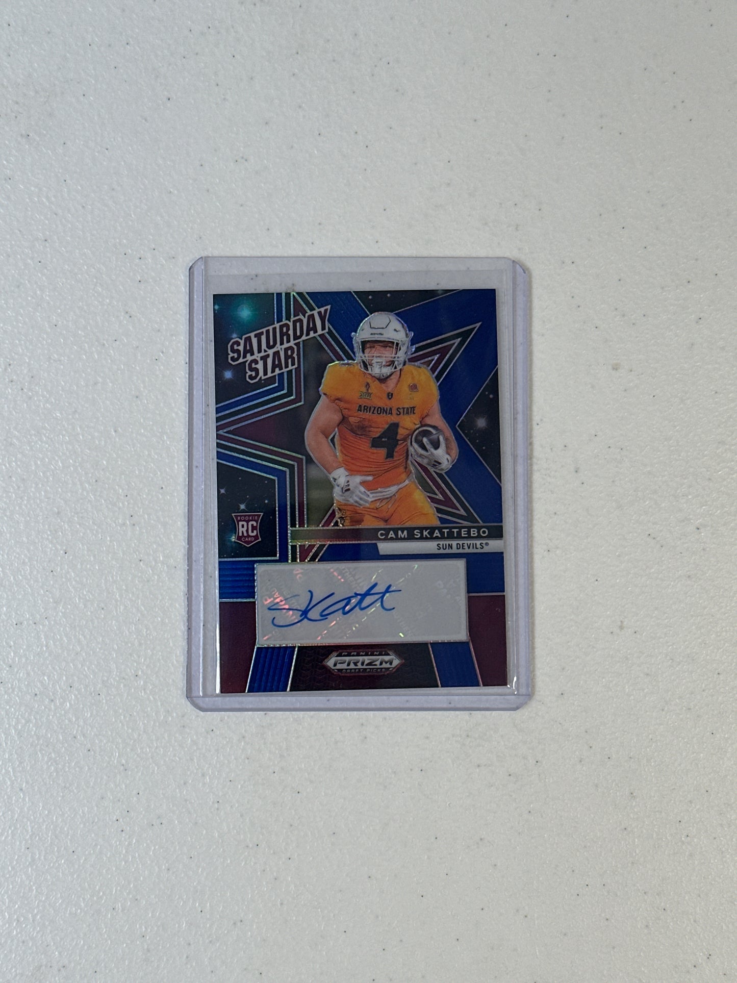 Singles: Football Cards- 2025 Prizm Draft Picks Cam Skattebo Autograph /75