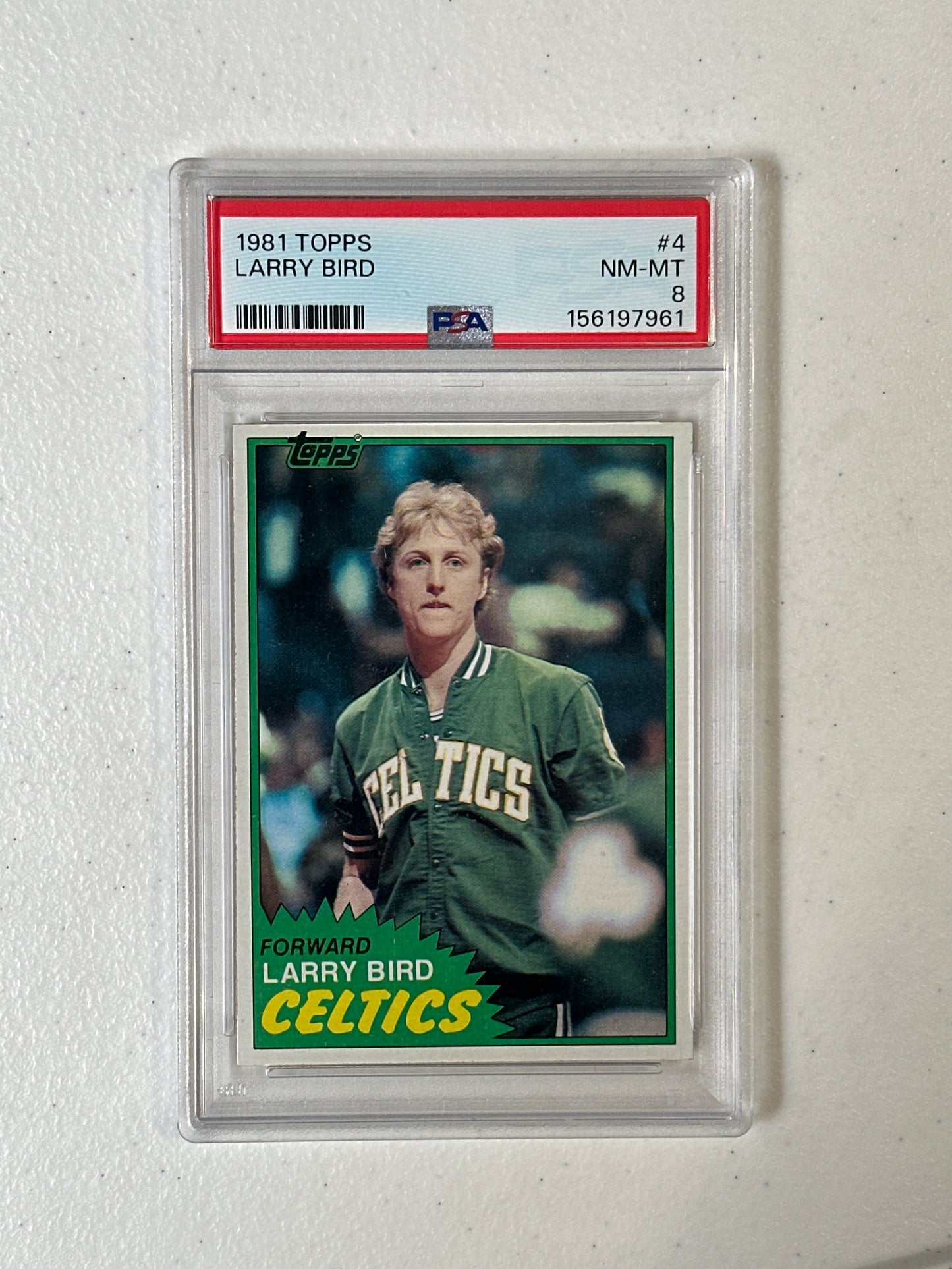 PSA: Basketball Cards- 1981 Topps Larry Bird PSA 8