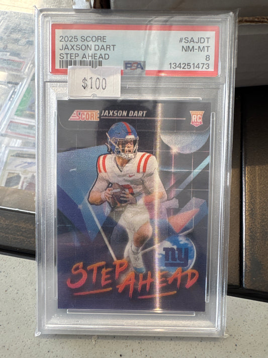 PSA: Football Cards - MINT 9- 2025 Score Jaxson Dart Step Ahead