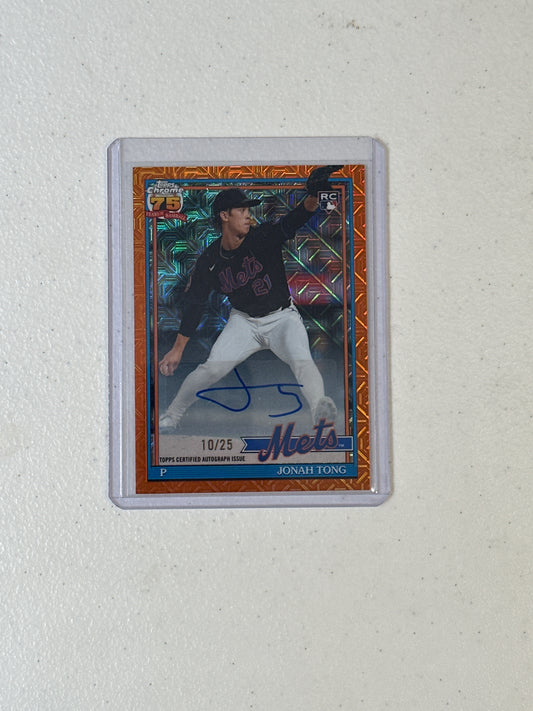 Singles: Baseball Cards- 2026 Topps Jonah Tong Silver Pack Auto /25