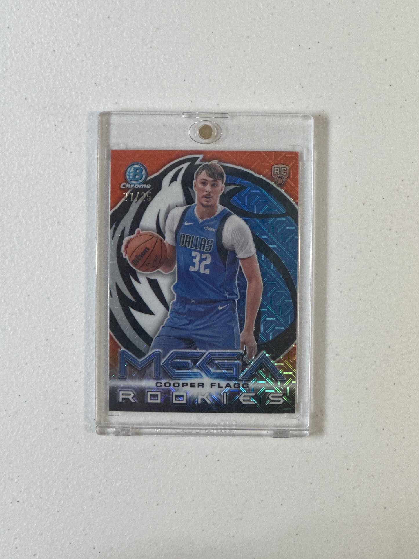 Singles: Basketball Cards- 2025 Bowman Chrome Cooper Flagg Mega Rookies Orange Mojo /25