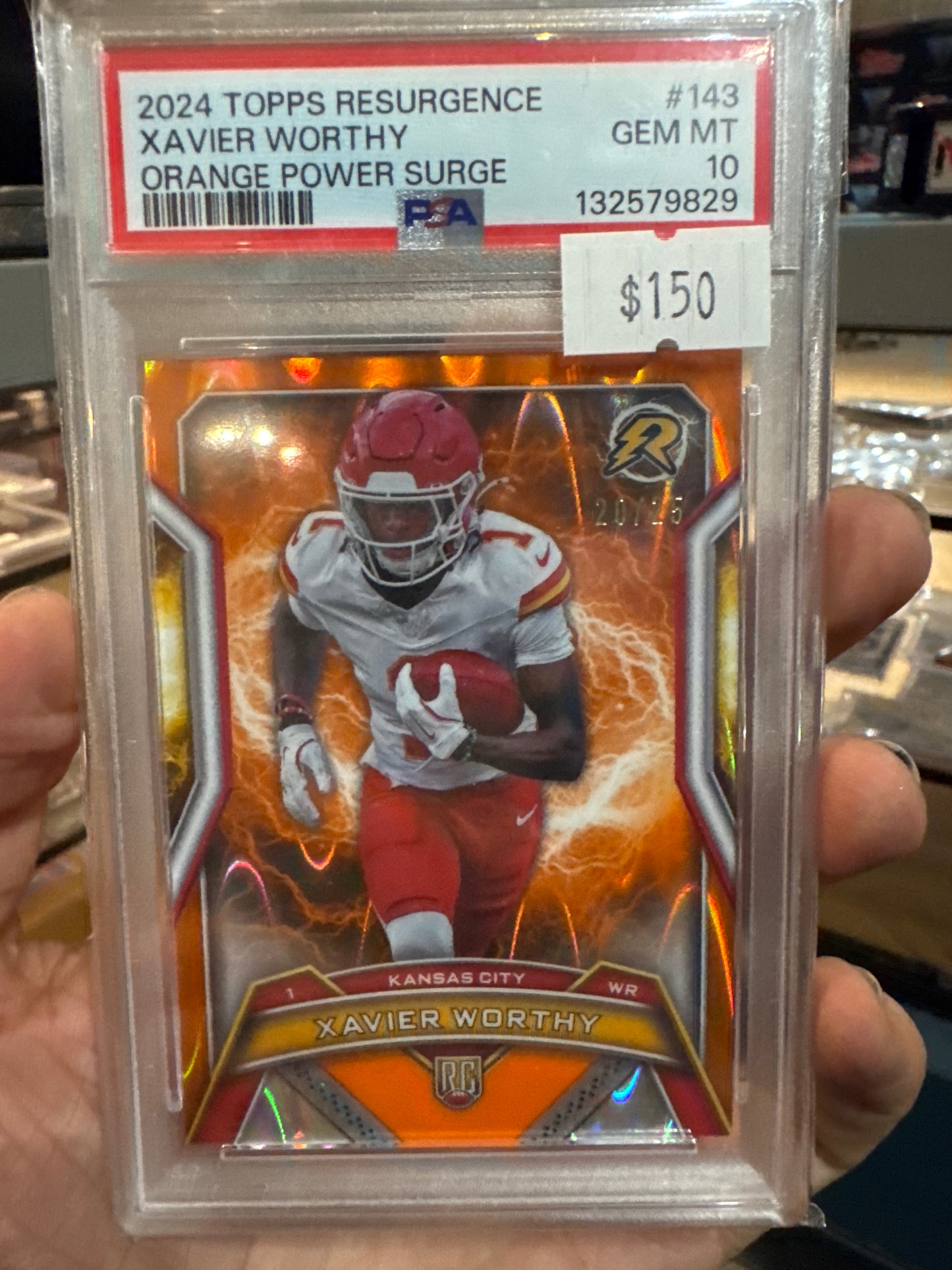 PSA: Football Cards - MINT 10- 2024 Resurgence Xavier Worthy Orange Power Surge