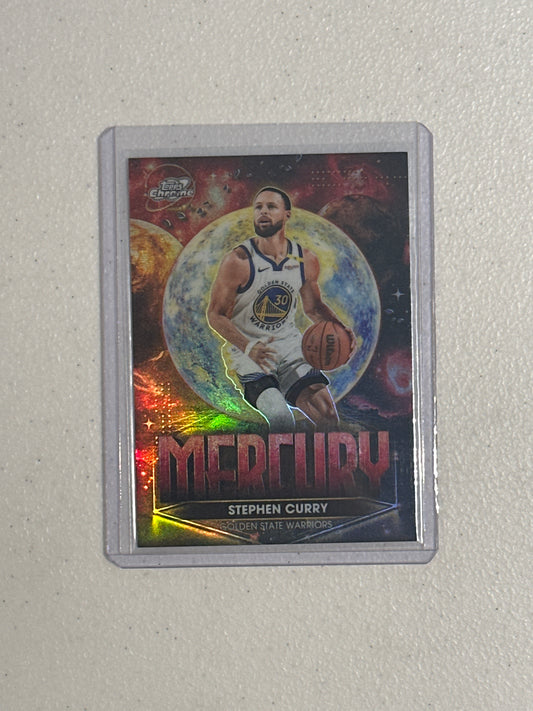 Singles: Basketball Cards- 2026 Topps Chrome Cosmic Stephen Curry Mercury SSP
