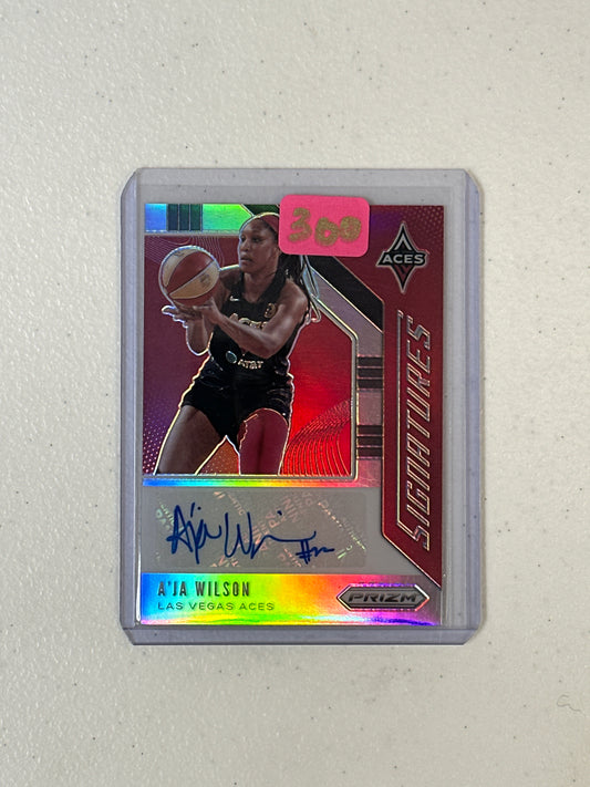 Singles: Basketball Cards- 2020 Prizm Aja Wilson Signatures