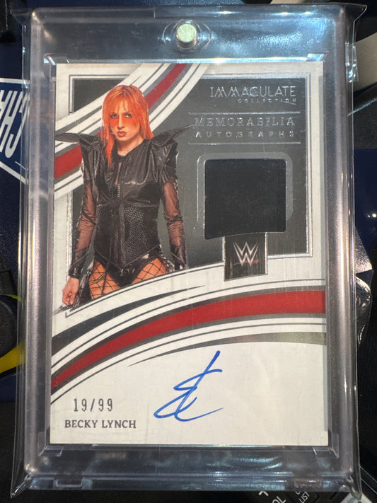 Singles: WWE 2022 Immaculate Collection Becky Lynch Autograph/99
