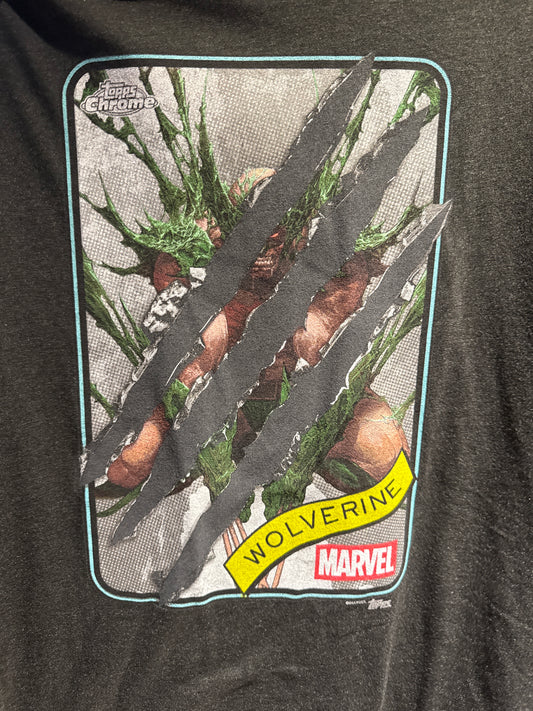 Sports Apparel: Topps Wolverine – Black Logo T-Shirt (by Homage)