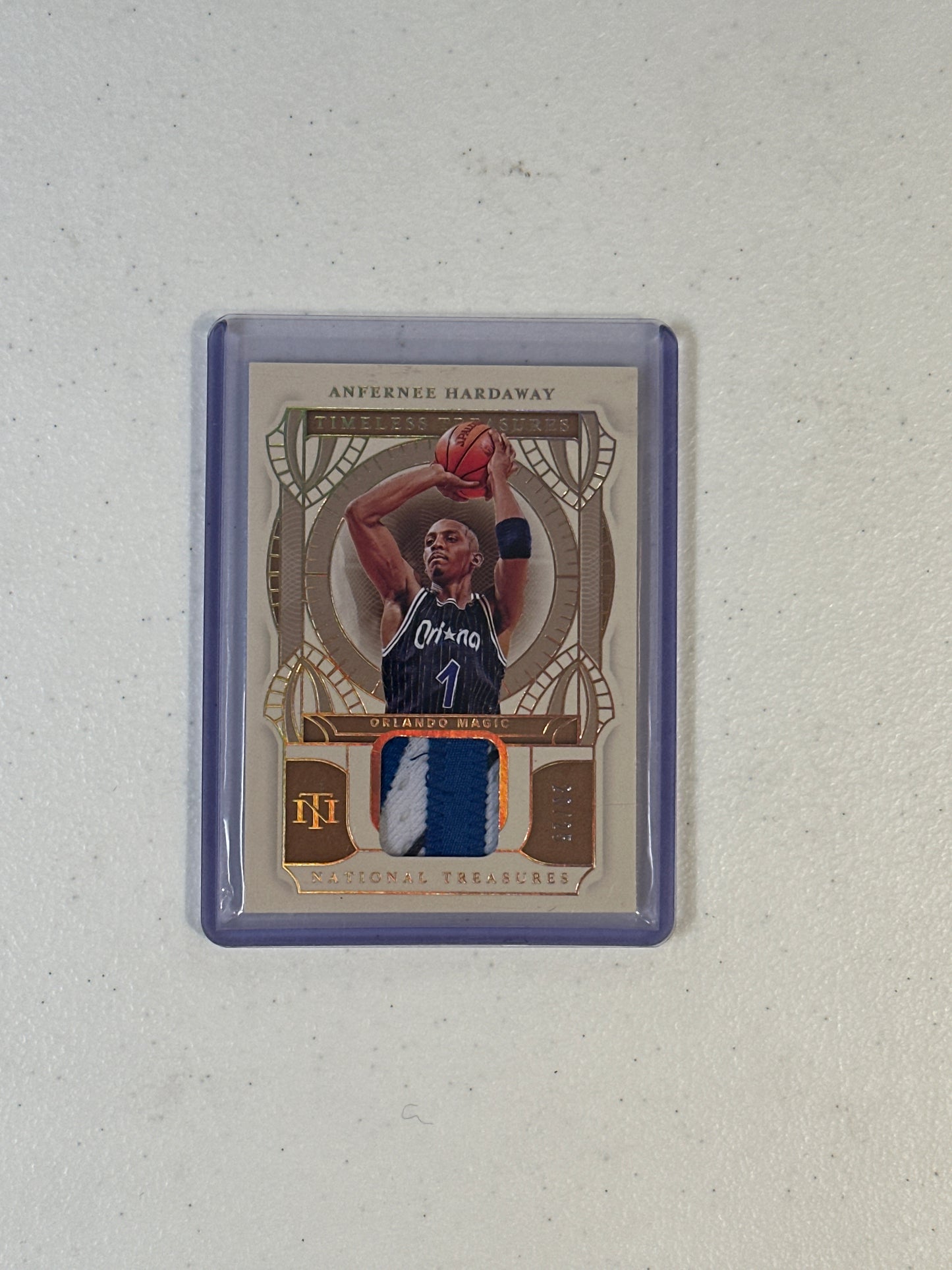 Singles: Basketball Cards- 2020 National Treasures Anfernee Hardaway Timeless Treasures /25