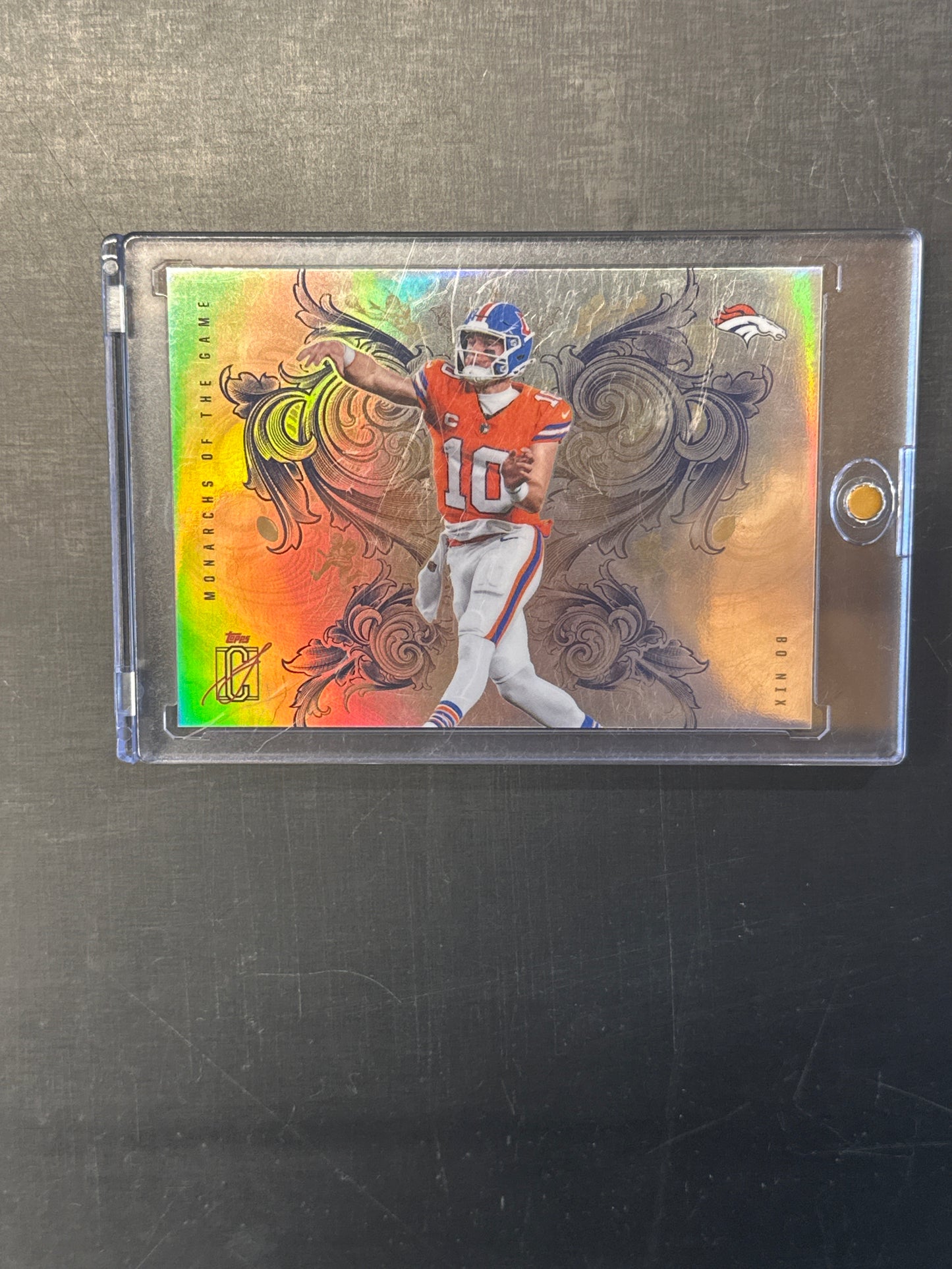 Singles: Football Cards- 2025 Topps Signature Class Bo Nix Monarchs Of The Game SSP