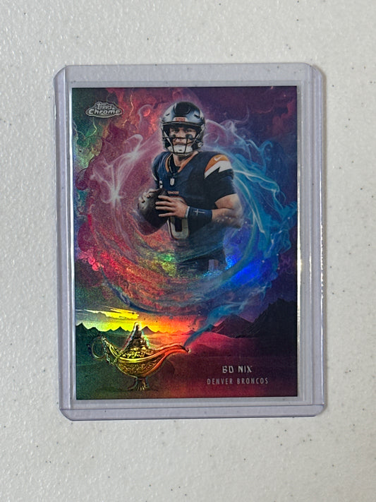 Singles: Football Cards- 2025 Topps Chrome Bo Nix Game Genies SSP