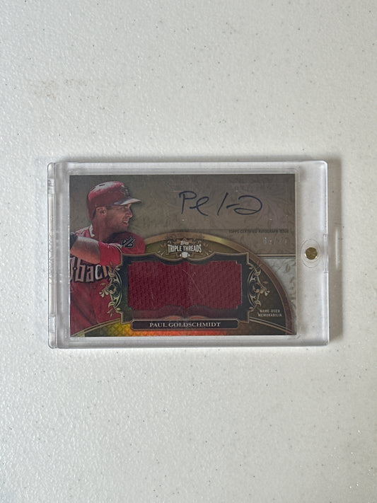 Singles: Baseball Cards- 2013 Topps Triple Threads Paul Goldschmidt /25 Patch Auto