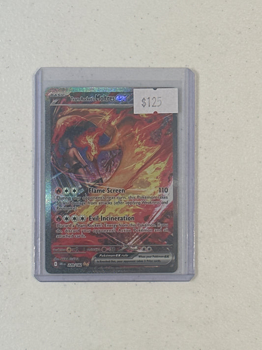 Singles: Pokemon Cards- Team Rocket’s Moltres ex 229/182