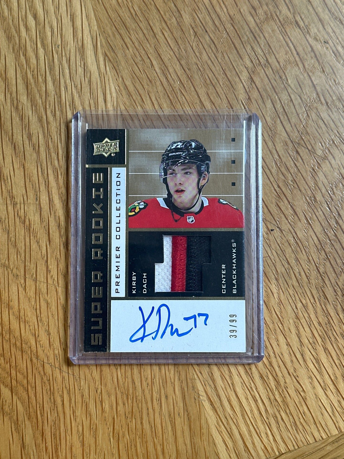 Singles: Hockey Cards- 2019-20 Upper Deck Kirby Dach Super Rookie Patch Autograph /99