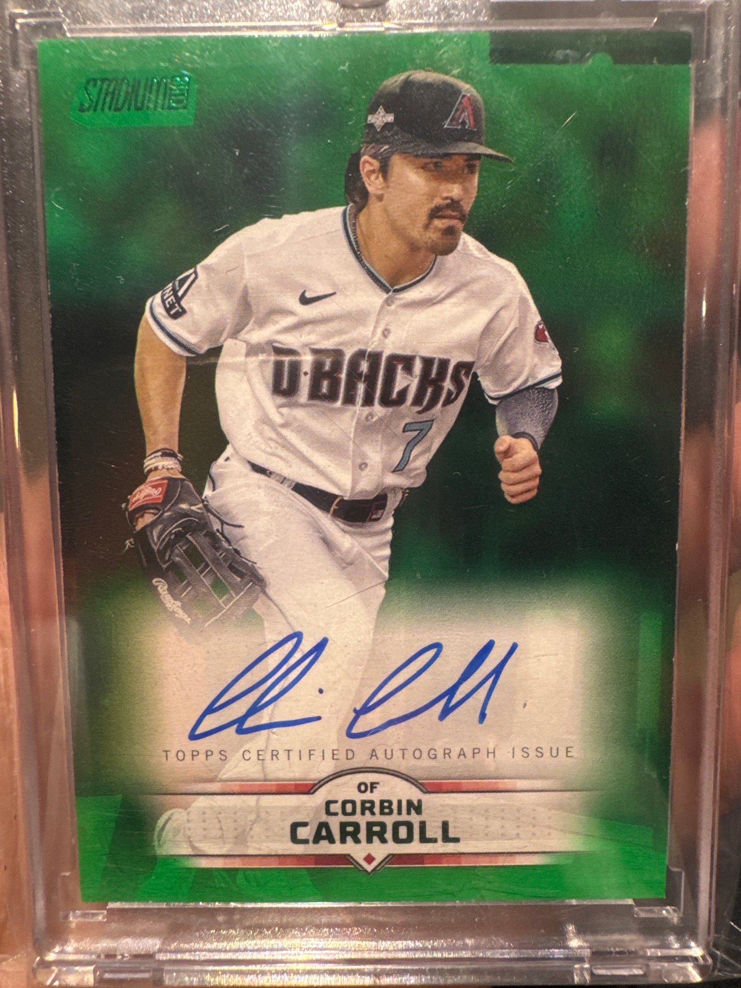 Baseball Singles: 2024 Stadium Club Corbin Carroll Green autograph 3/5