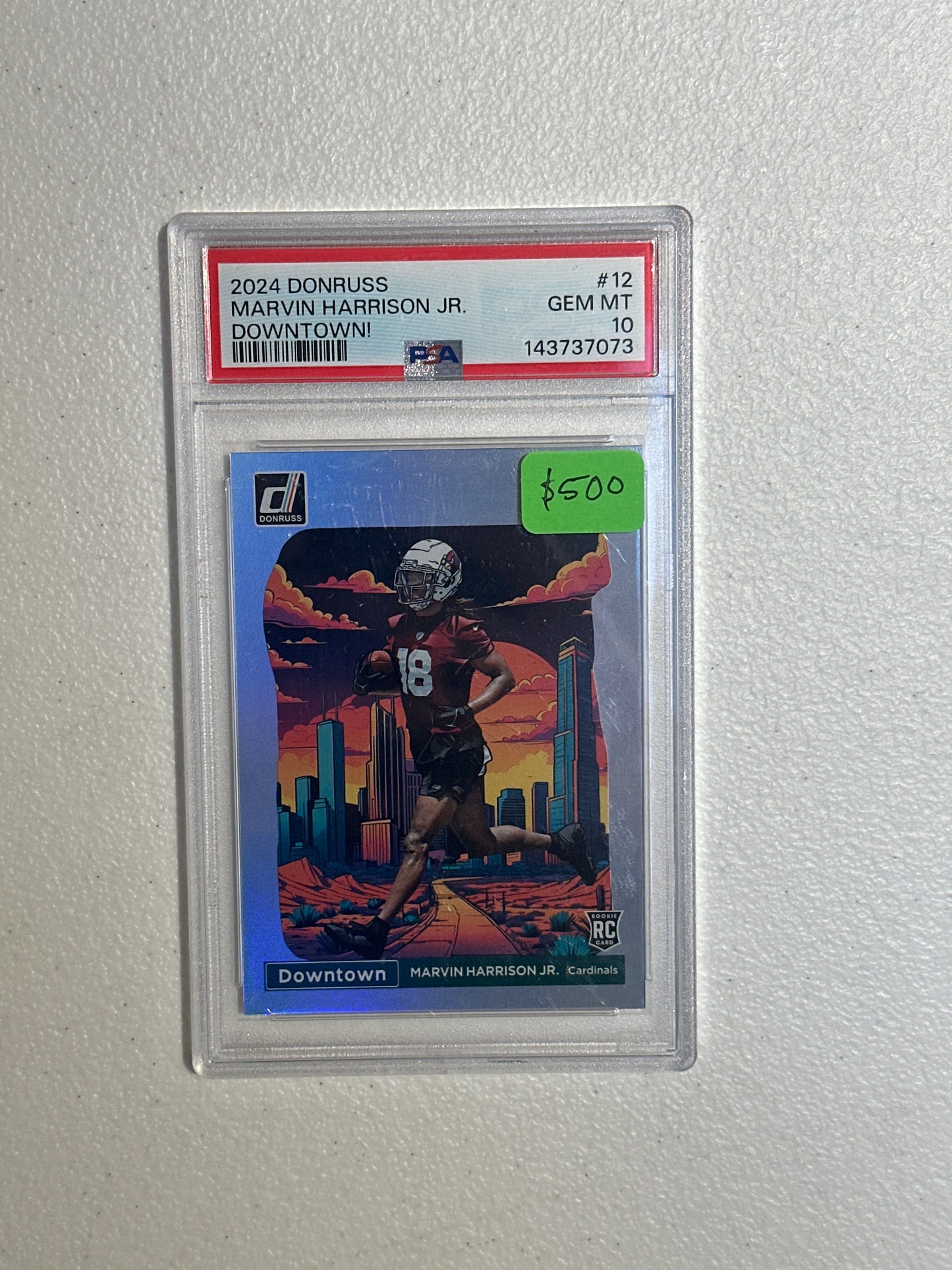 PSA: Football Cards- 2024 Donruss Marvin Harrison Jr. Downtown PSA 10