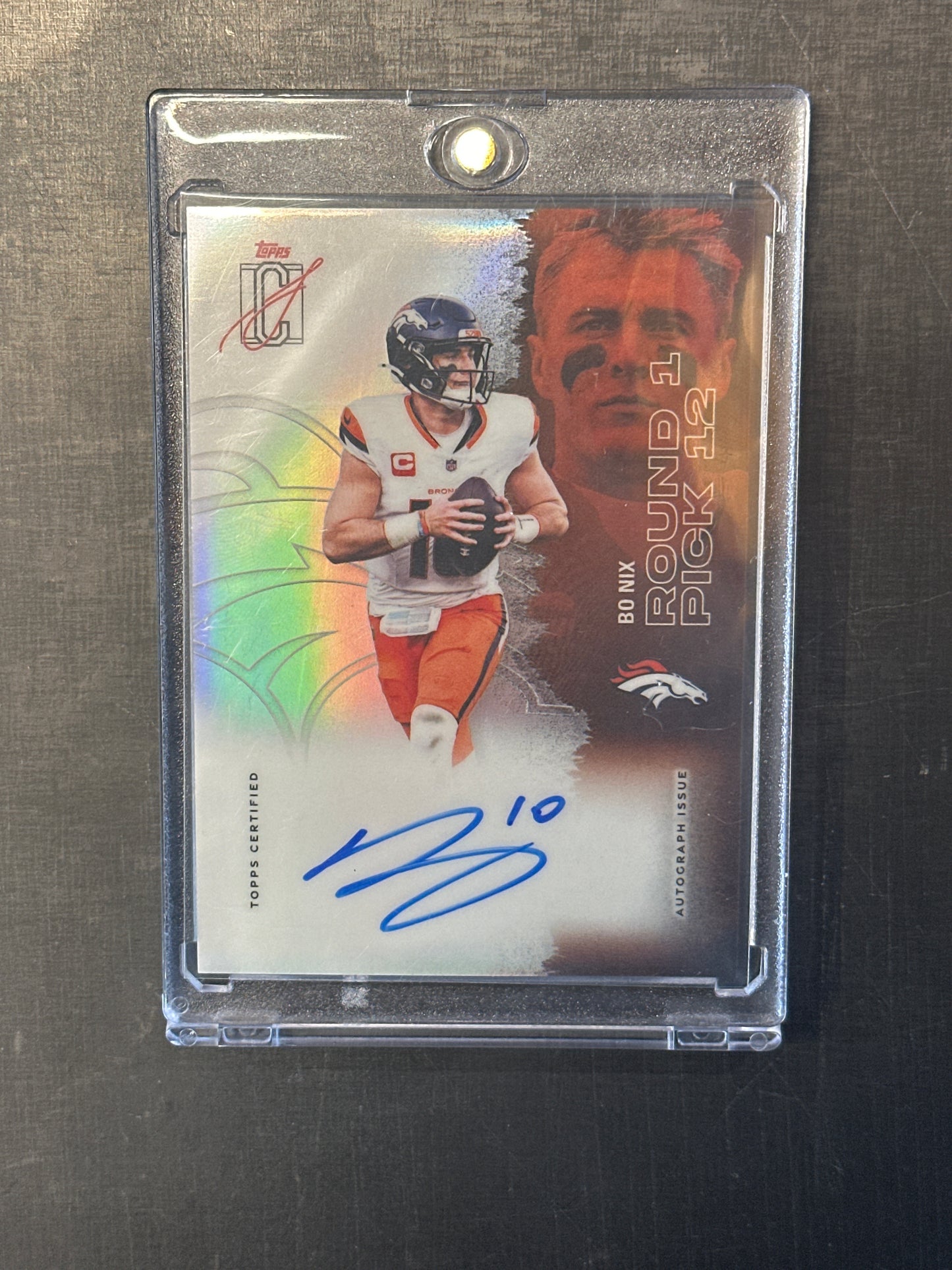 Singles: Football Cards- 2025 Signature Class Bo Nix Chrome Auto