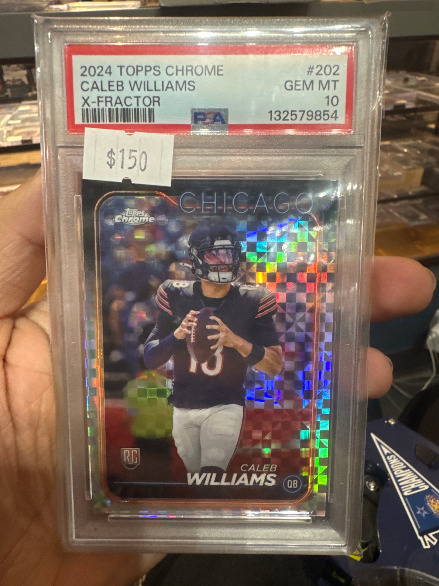 PSA: Football Cards- GEM 10- 2024 Topps Caleb Williams X-Fractor