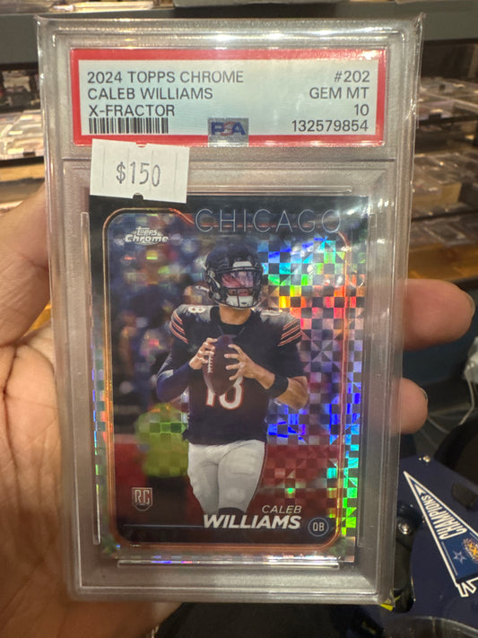 PSA: Football Cards- GEM 10- 2024 Topps Caleb Williams X-Fractor