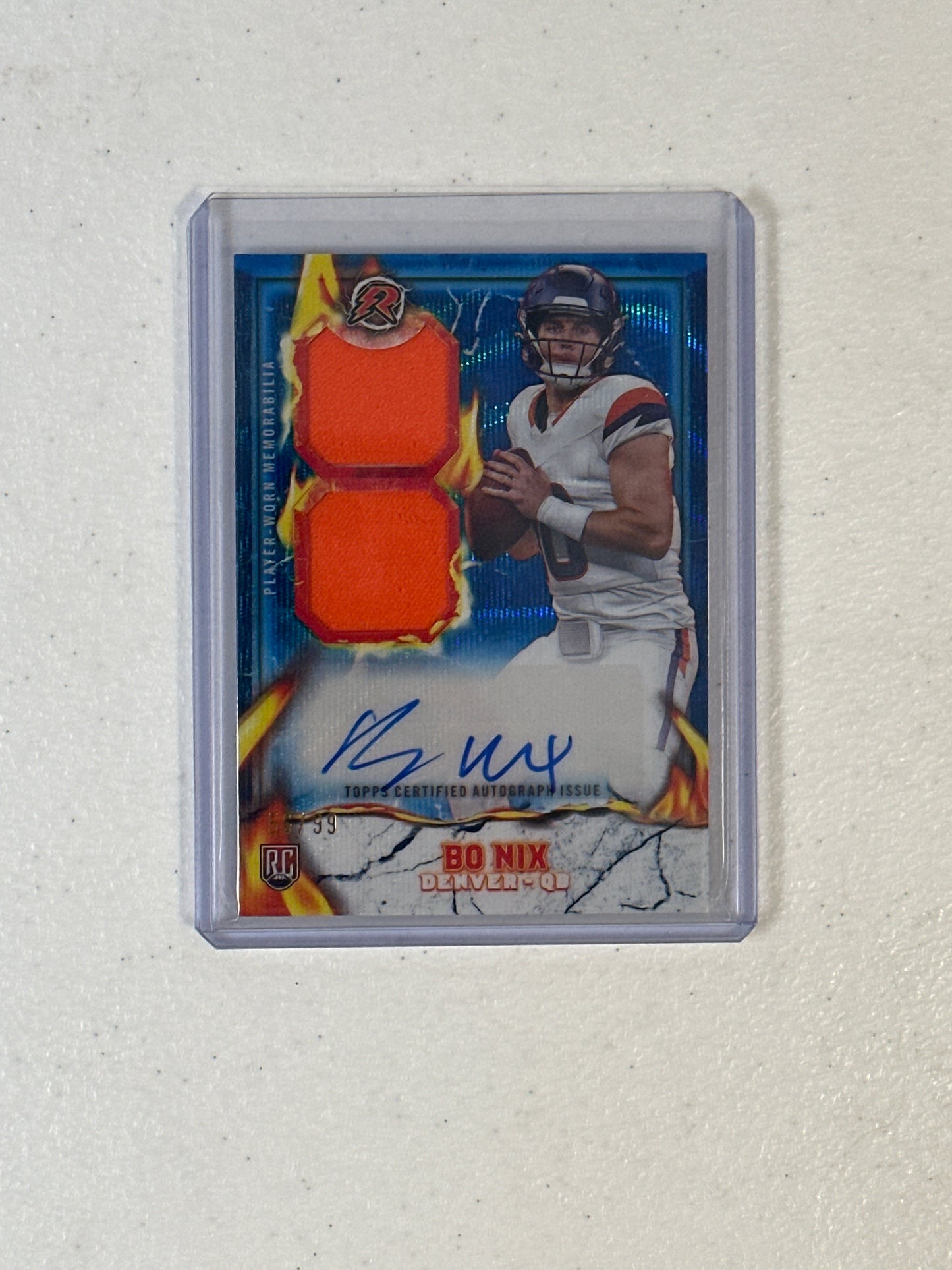 Singles: Football Cards- 2024 Topps Resurgence Bo Nix RPA /99