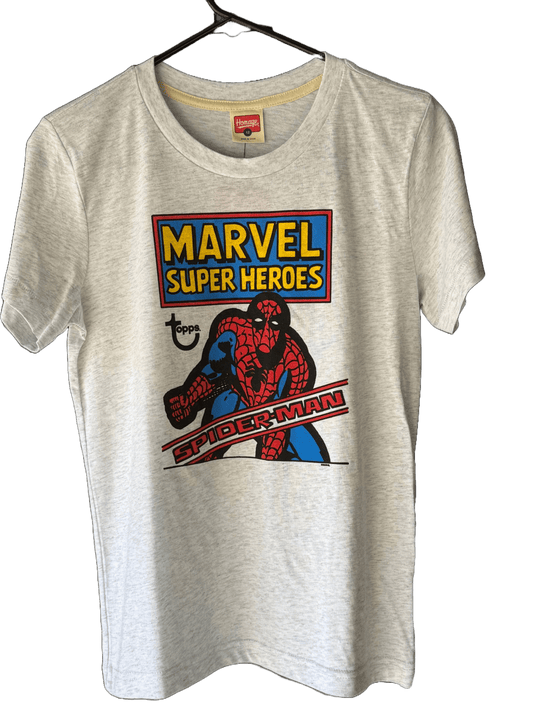 Sports Apparel: Topps Marvel – SpiderMan Logo T-Shirt (by Mitchell & Ness)