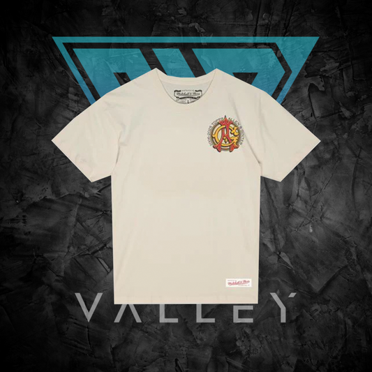 Sports Apparel: Topps Allen & Ginter Baseball – Cream Logo T-Shirt (by Mitchell & Ness)