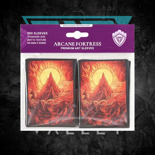 Card Sleeves: Standard – Matte Art – Stained Glass – Burning Mountain (100 Count)