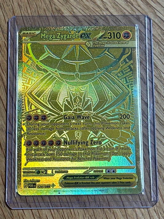 Singles: Pokémon Cards - Perfect Order Mega Zygarde EX Gold 124/088