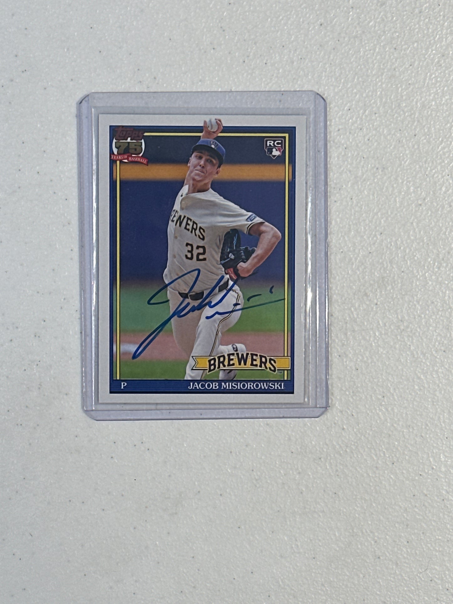 Singles: Baseball Cards- 2026 Topps Series 1 Jacob Misiorowski IP autograph