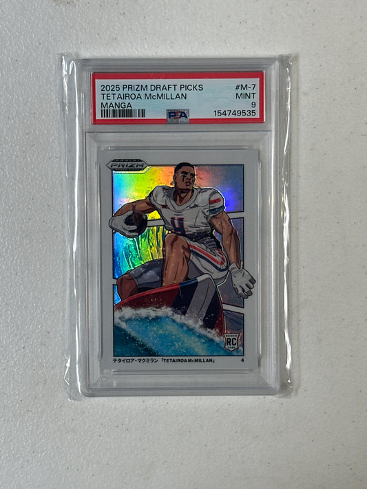 PSA: Football Cards- 2025 Prizm Draft Picks Tetairoa McMillan Manga SSP PSA 9