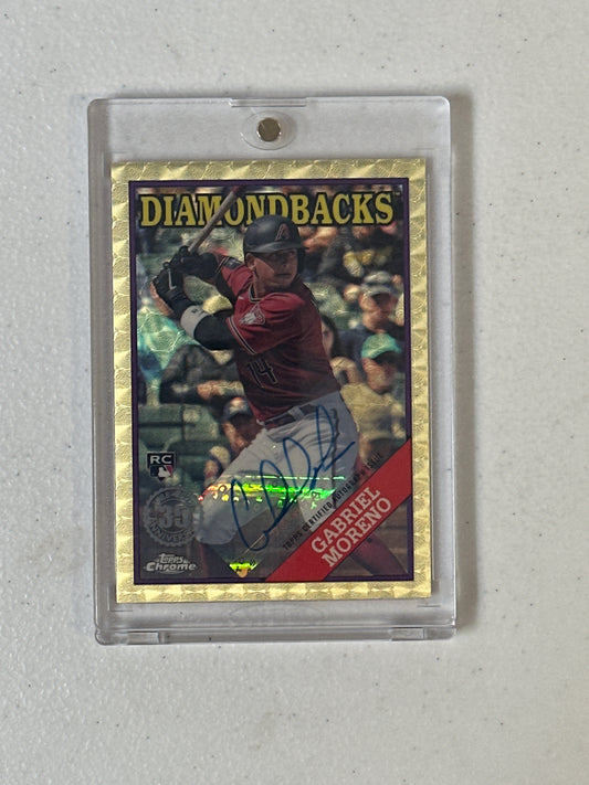 Singles: Baseball Cards- 2023 Topps Chrome Gabriel Moreno Superfractor 1/1 Autograph