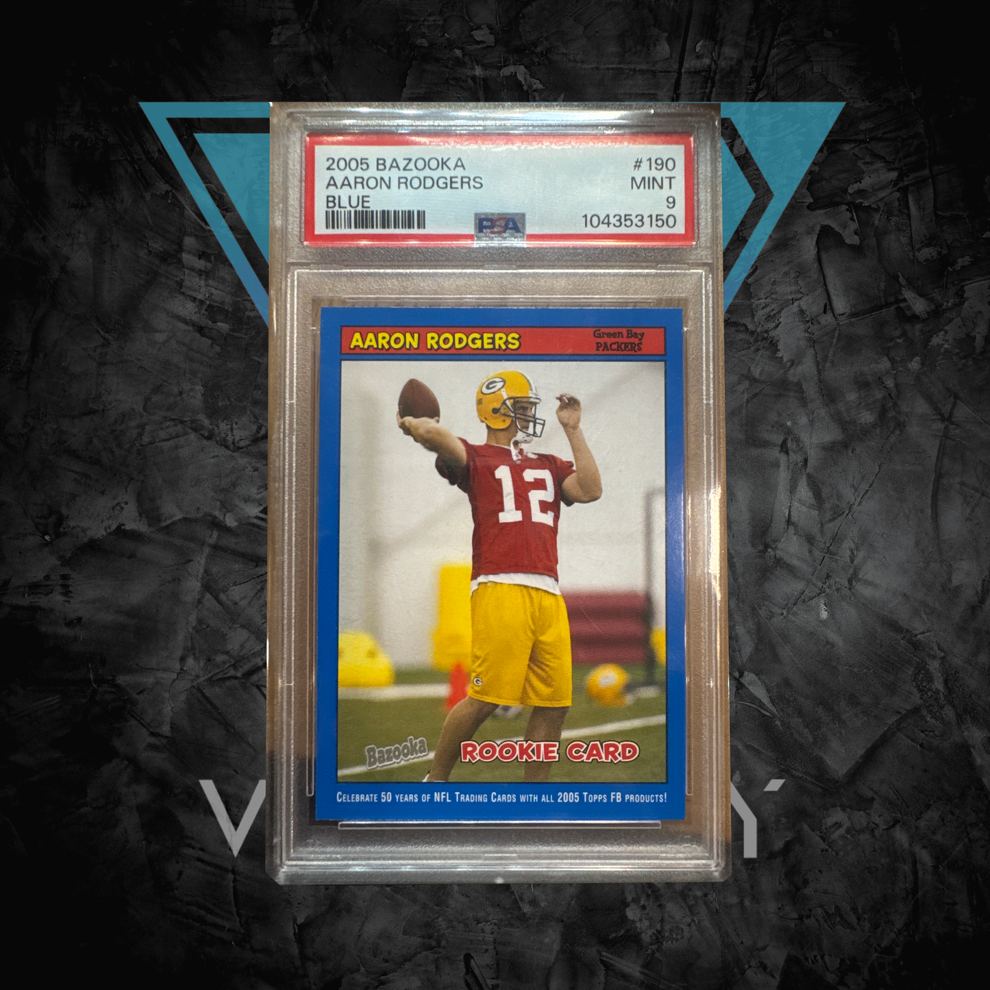PSA: Football Cards - Mint 9 - 2005 Bazooka Aaron Rodgers RC Blue