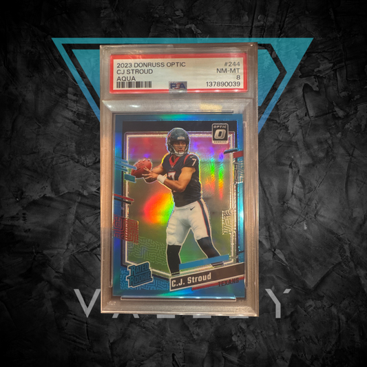 PSA: Football Cards - Mint 8 - 2023 Donruss Optic Cj Stroud Aqua