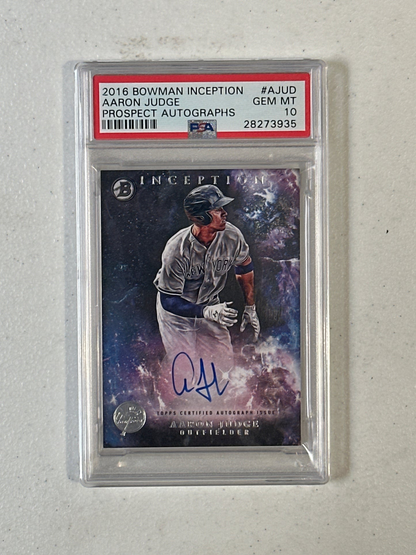 PSA: Baseball Cards- 2016 Bowman Inception Aaron Judge Prospect Autographs PSA 10 (Pop 8)