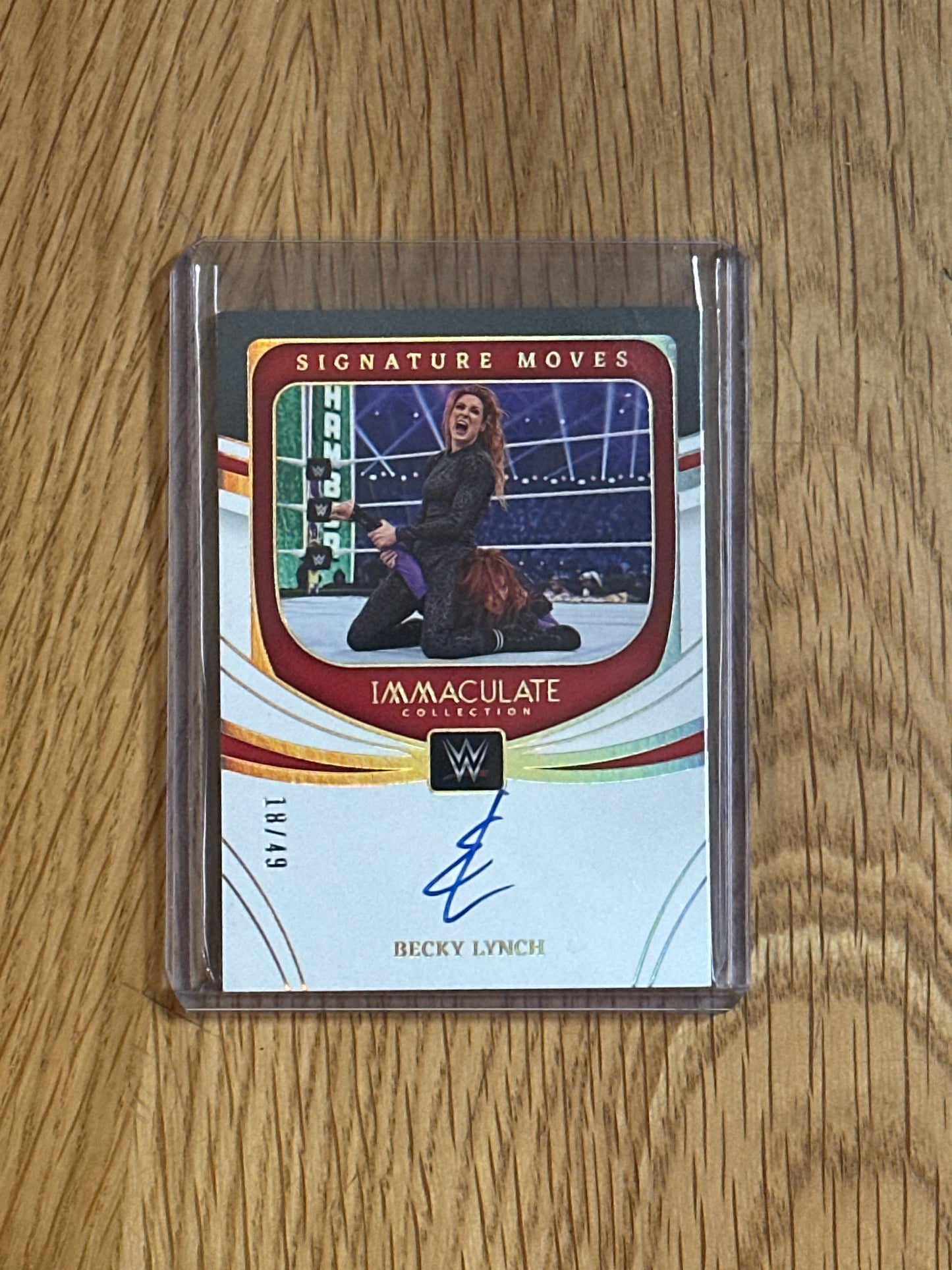 Singles: WWE Cards- 2022 Immaculate Becky Lynch Signature Moves Auto /49