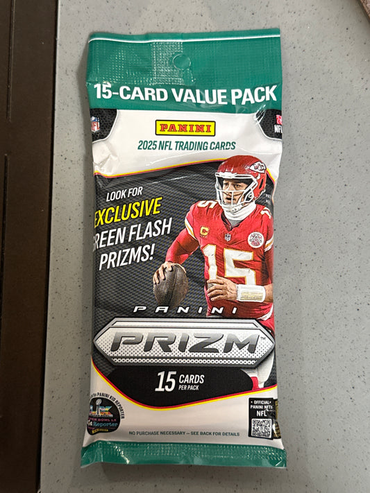 Football Cards: 2025 Panini Prizm Cello - 1-Fat Pack